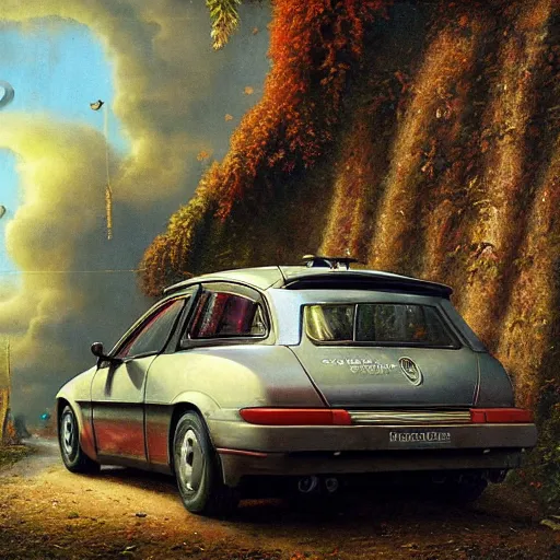 Image similar to paint surrealist 🚗, ferdinand knab, high definition and detailed 4 k