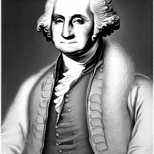 Prompt: george washington doing the troll face