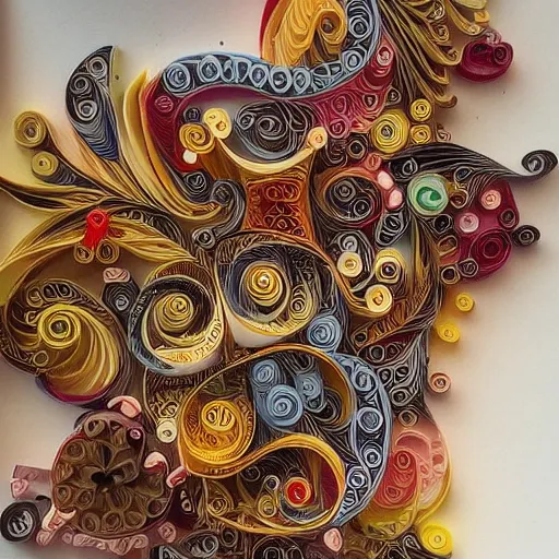 Quilling a from of paper craft art done using the 'PaperCut model :  r/StableDiffusion