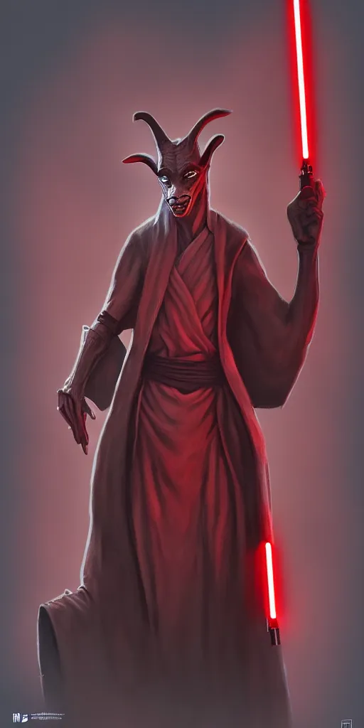 Image similar to jar jar binks as a sith lord, in the style of artstation, 4 k