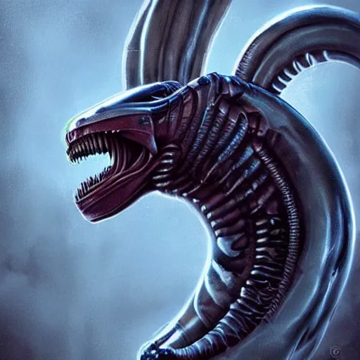 Image similar to alien xenomorph, artstation, pinterest, detailed