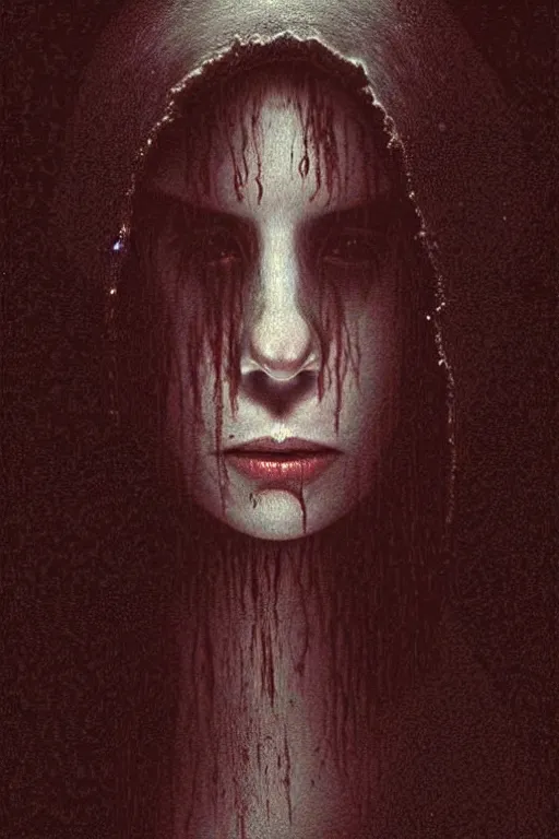 Image similar to perfectly - centered horror portrait - photograph of the curse of la llorona ; real life portrait by beksinski and jean delville, horror scary theme, unreal engine 5, photorealism, hd quality, 8 k resolution, cinema 4 d, hdr dramatic cinematic lighting