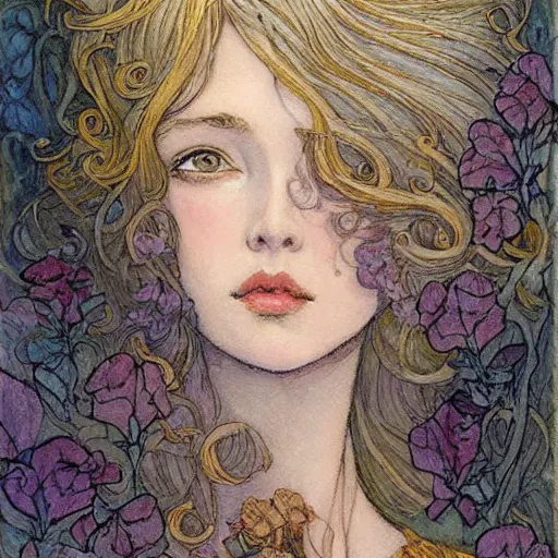 Image similar to happy birthday julia painting by rebecca guay. happy. sweet. soft light. pastel tones