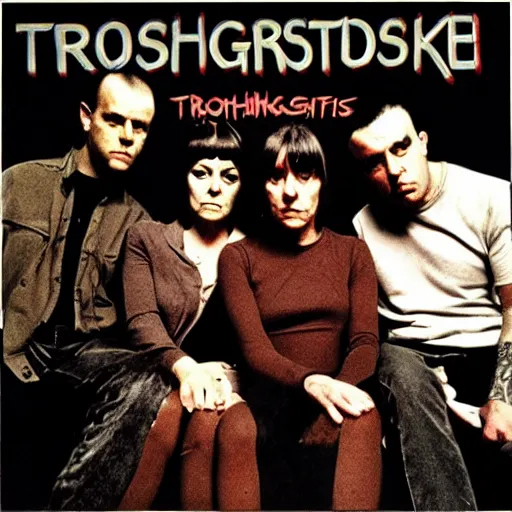 Prompt: album cover for a new throbbing gristle album