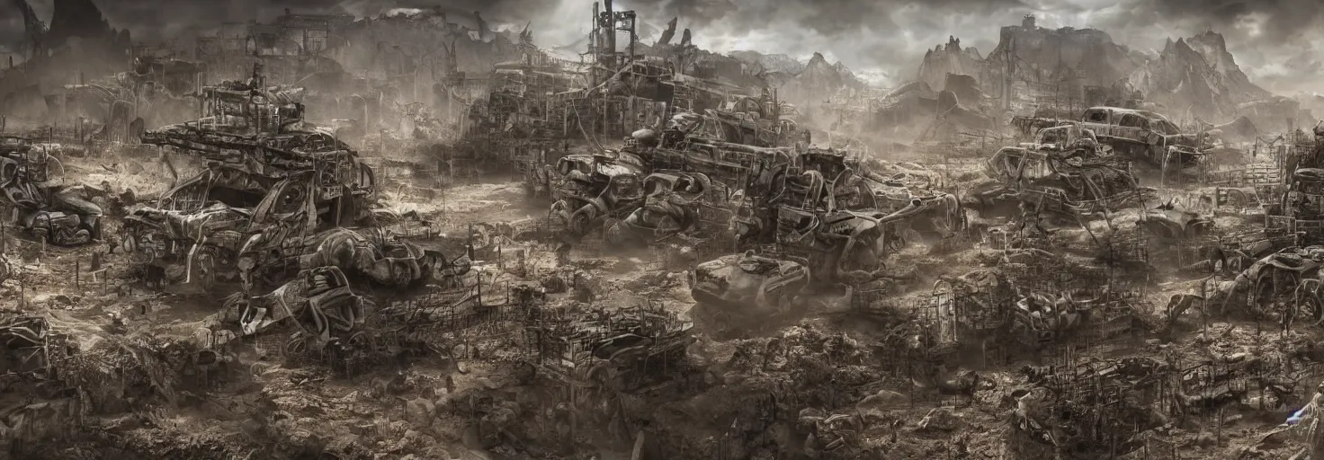 Prompt: wastelands, photo realistic, very detailed, trending on pixiv