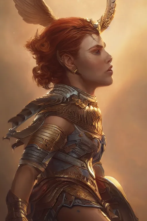 Image similar to amazon valkyrie athena, d & d, fantasy, portrait, highly detailed, headshot, digital painting, trending on artstation, concept art, sharp focus, illustration, art by artgerm and greg rutkowski and magali villeneuve