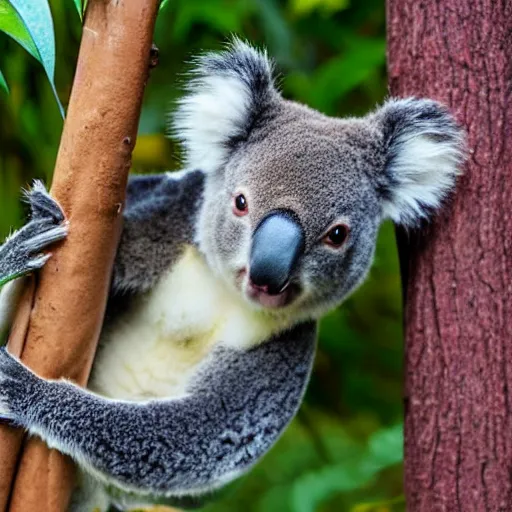 Image similar to koala with fangs