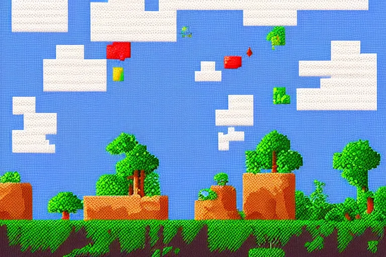 Image similar to pixel landscape, pixel evening, beautiful pixel cloud, beautiful pixel sky, quiet, no people, trending on artstation, trending on deviantart, pixelart, pixelperfect, pixel art, pixel, art of angrysnail, pixel game, indiegame