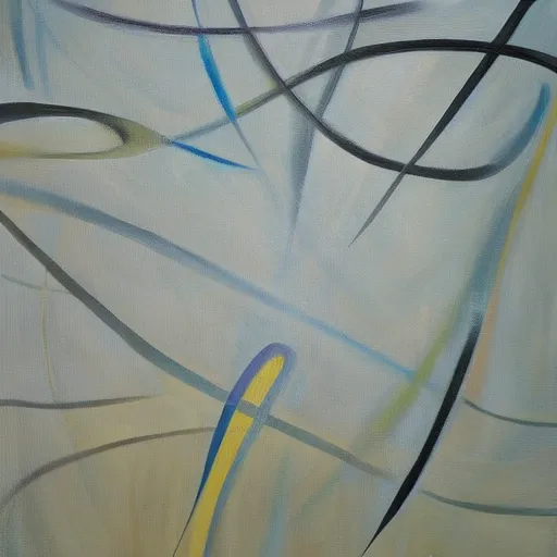 Prompt: neural network, painting by georgia okeeffe, detailed, sharp, abstract, oil on canvas