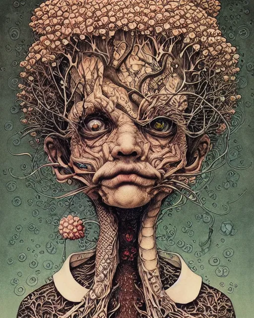 Image similar to portrait painted in jacek yerka style drawn by vania zouravliov and takato yamamoto, inspired by the office, intricate acrylic gouache painting, high detail, sharp high detail, artstation