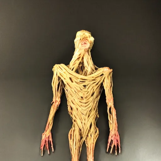 Prompt: monster made entirely out of human legs inspired by scp