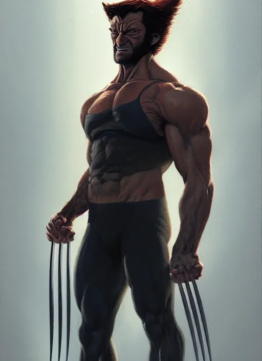 Image similar to very detailed masterpiece painting of wolverine from x - men : the animated series ( 1 9 9 2 ), portrait, artstation, concept art by greg rutkowski