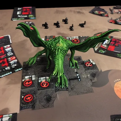 Prompt: huge Cthulhu attacking the Death star with a squadton of xwings