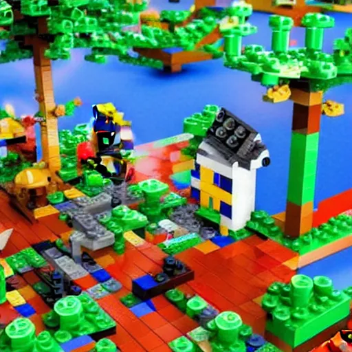 Prompt: erdtree in a lego game. impressionistic, colorful, high quality, 8 k, arstation