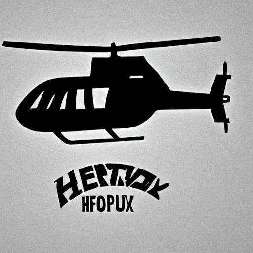 Image similar to retro illustration of a helicopter, logo,