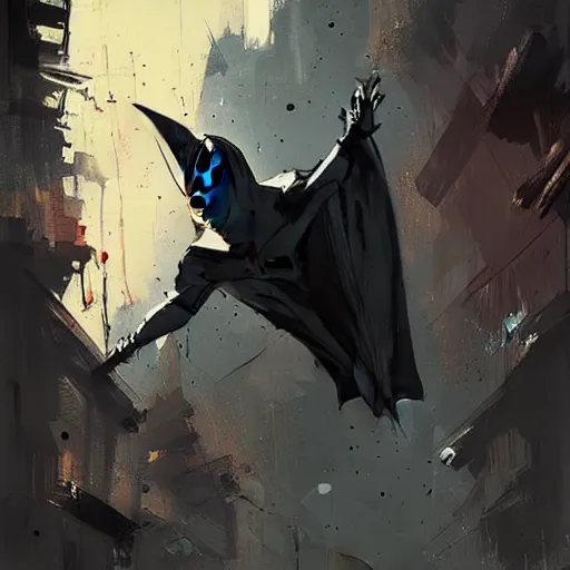 Prompt: batman, painted by Ismail Inceoglu