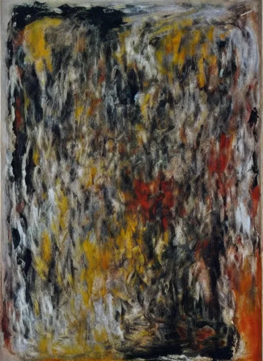 Image similar to sfumato abstract oil on canvas, by rothko, by jackson pollock, by monet