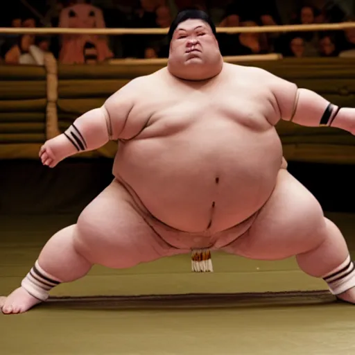 Prompt: sumo wrestler baby
