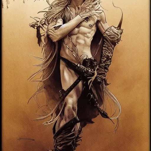 Prompt: amazing lifelike award winning pencil illustration of jareth the goblin king trending on art station artgerm Greg rutkowski alphonse mucha cinematic