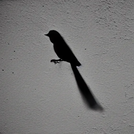 Image similar to an artistic photograph of a shadowy bird, 3 5 mm, muffled colours