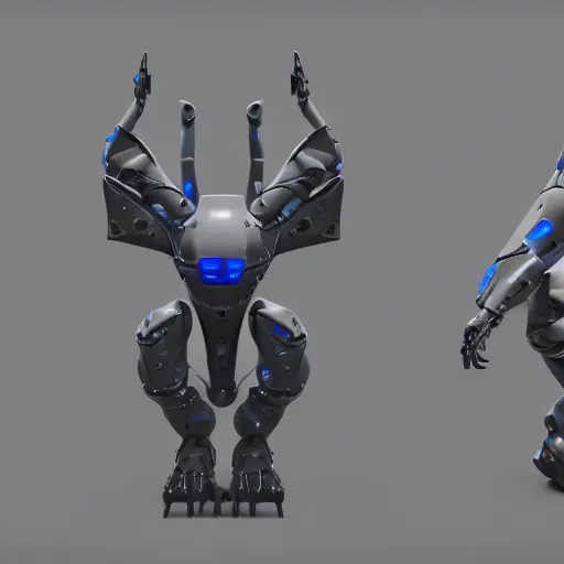 Image similar to hard surface, robotic platform, based on realistic low poly convex shape, 6 claws, symmetric, unreal engine