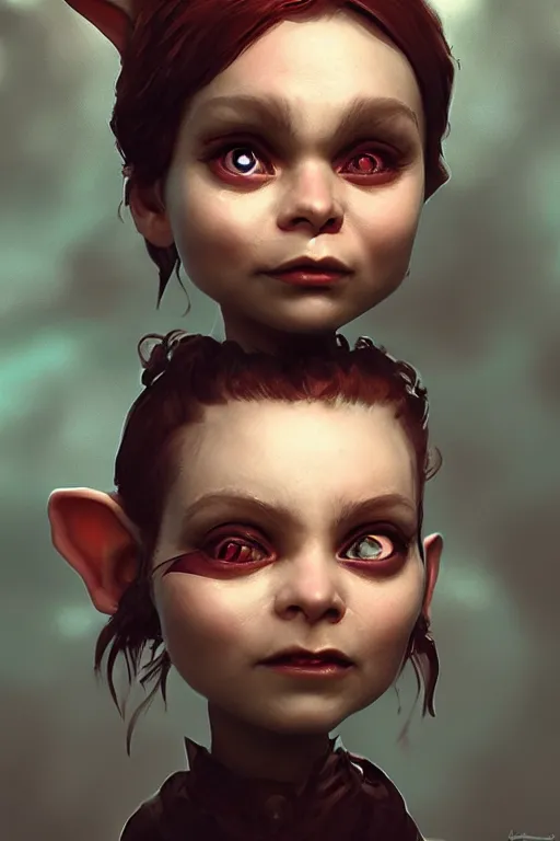 Image similar to portrait, Evil little gnome fairy , one face, dramatic lighting, cinematic, establishing shot, extremly high detail, photo realistic, cinematic lighting, post processed, concept art, artstation, matte painting, style by eddie mendoza, raphael lacoste, alex ross