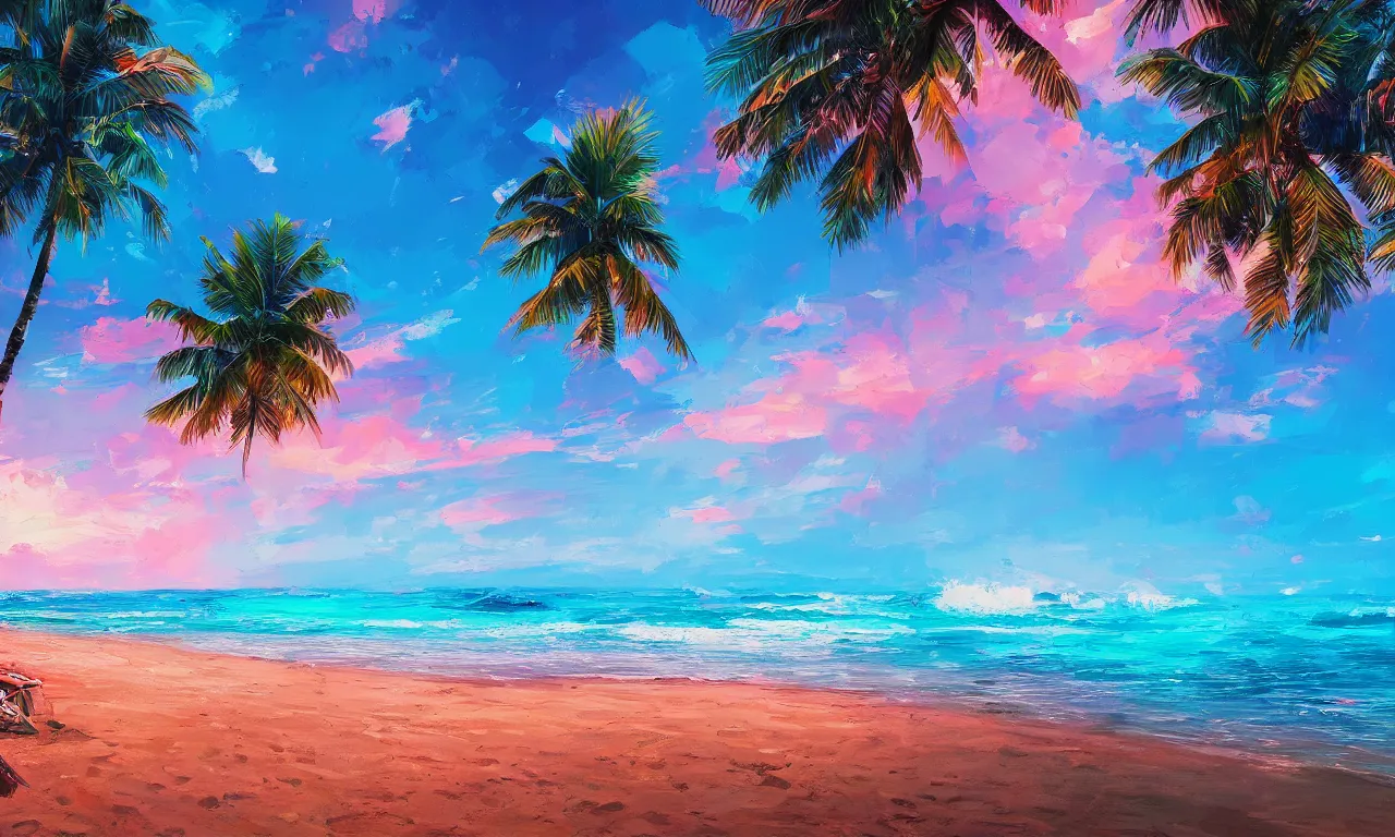 Image similar to paradise beach by alena aenami artworks in 4 k