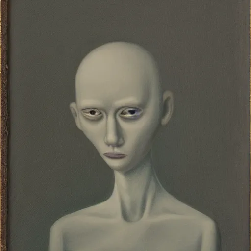 Prompt: A portrait by Gertrude Abercrombie