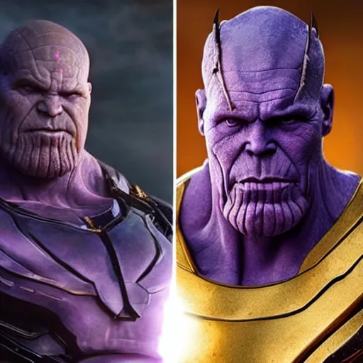 Prompt: a picture of thanos who looks like bruce campbell, infinity wars, ultra realistic, 4 k, ultra high def