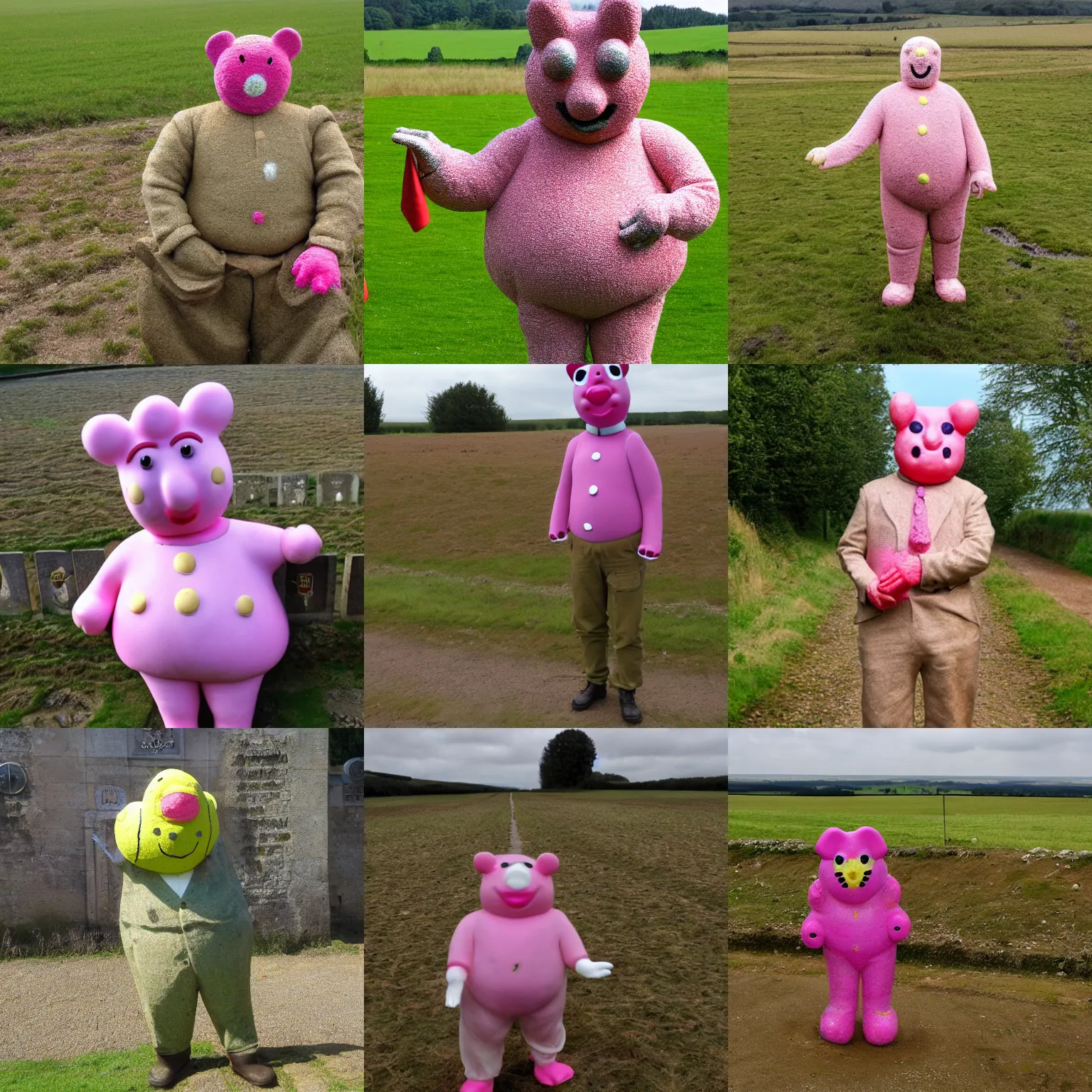 Prompt: mr blobby at the somme