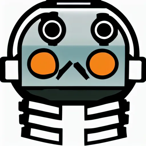 Prompt: malfunctioning robot vector icon, clipart, adobe illustrator