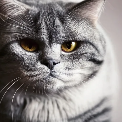 Prompt: portrait photo of scottish fold cat, soldier clothing for cats, pure grey fur, highly detailed, high resolution, cosplay photo, stunning, bokeh soft, trending on facebook, by professional photographer, shot with a canon