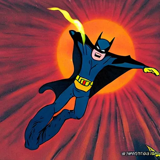 Image similar to wingsuit batman holding a rocket laucher at iron man by akira toriyama