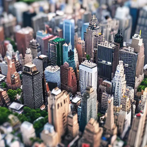 Image similar to new york city in the style of a warhammer 4 0 k battlefield, tiltshift view