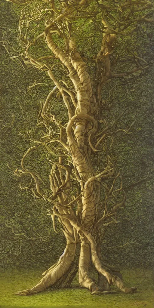 Prompt: artwork by john howe of a catalpa