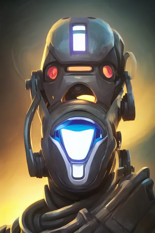 Image similar to epic mask helmet robot ninja portrait stylized as fornite style game design fanart by concept artist gervasio canda, behance hd by jesper ejsing, by rhads, makoto shinkai and lois van baarle, ilya kuvshinov, rossdraws global illumination radiating a glowing aura global illumination ray tracing hdr render in unreal engine 5