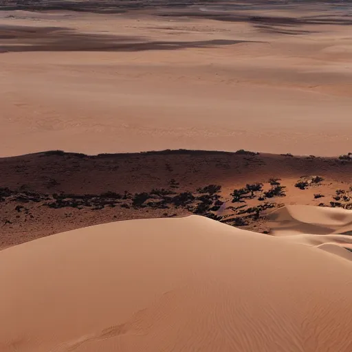 Image similar to uma cena de filme de yhwh lancando o mana do ceu no deserto, por christopher nolan, 4 k ultra hdr