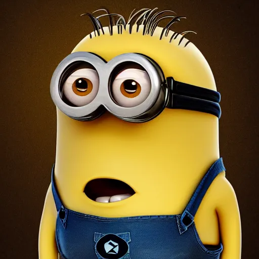 Image similar to A detailed biological anatomy of a minion.