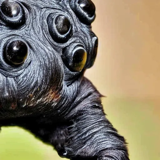 Image similar to A Tardigrade covered in black fur