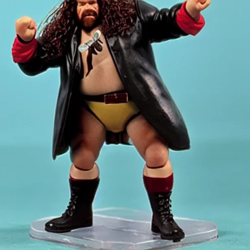 Prompt: hagrid as a wwf hasbro wrestling figure