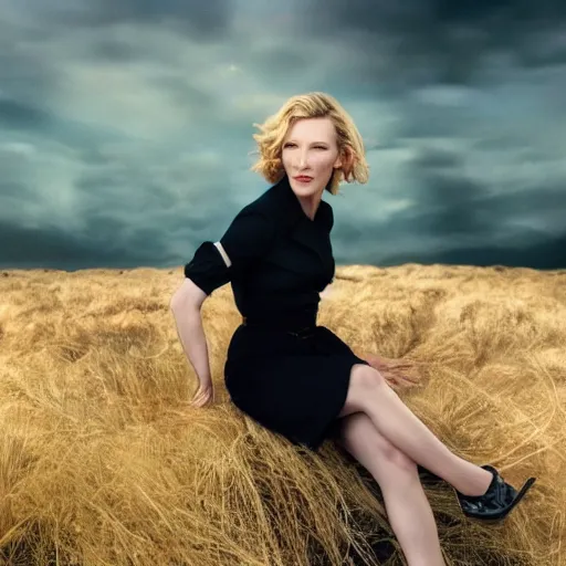 Image similar to photo of cate blanchett, by Annie leibowitz, photorealisitc ,4k