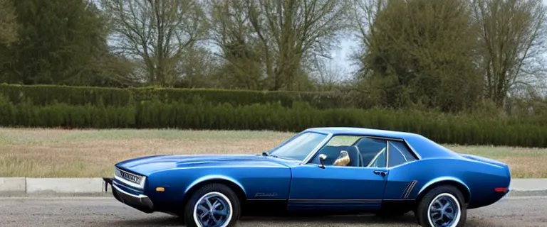 Image similar to denim blue audi camaro b 1 ( 1 9 6 9 )