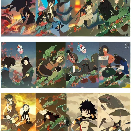 Image similar to studio ghibli ninja, amazing digital art, by studio ghibli in the style of japanese anime films,