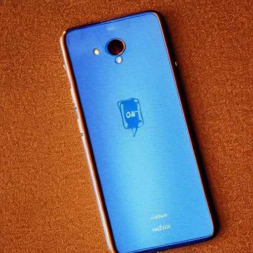 Prompt: a worst phone with a icon blue, photo controversy from 2 0 1 7 s