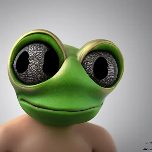 Image similar to a madge - pepe - the - frog, looking angrier than usual, quivering lips, fists in the air, sweat flying, cgi render, zbrush, octane, keyshot render