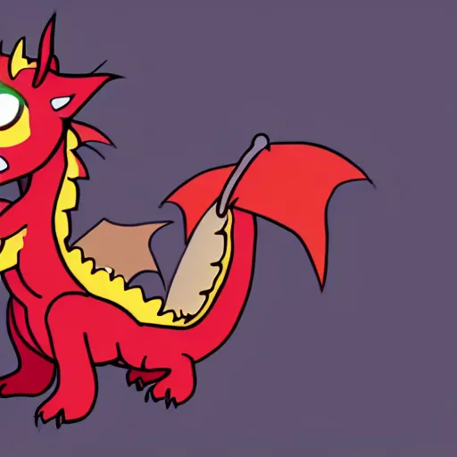 Prompt: the most cutest adorable happy picture of a dragon, tiny firespitter, kawaii, chibi style, Dra the Dragon, tiny red dragon, adorably cute, enhanched, deviant adoptable, digital art Emoji collection