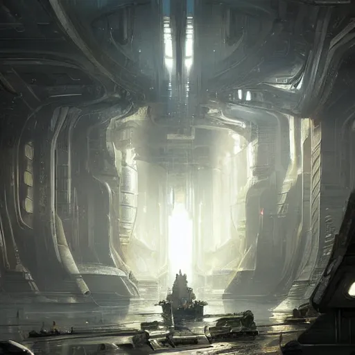 Image similar to a sci!!, concept art by michael komarck, cgsociety, sots art, concept art, greeble, reimagined by industrial light and magic