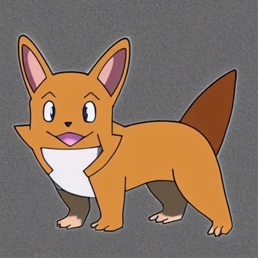 Image similar to a pokemon based on a corgi, anime style, highly detailed