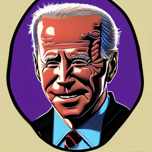 Image similar to anatomical diagram of a dissection of Joe Biden, by Barlowe