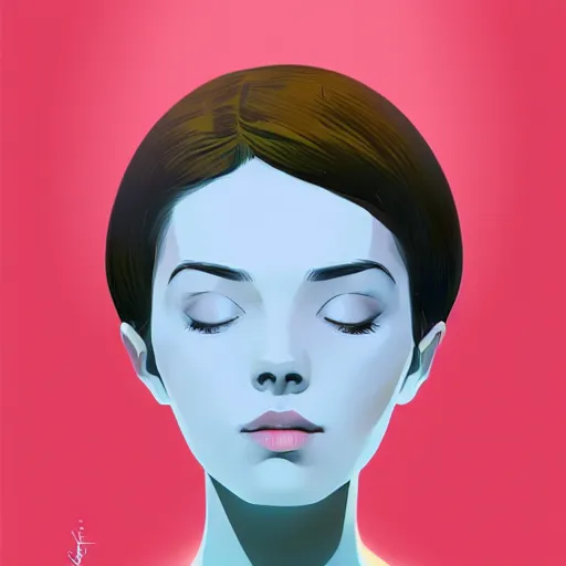 Prompt: a woman floating in space by ilya kuvshinov, digital art, smooth lines